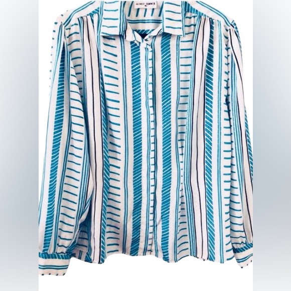 VTG Alfred Dunner Print Button Down Blouse Size 40 (L) - Picture 7 of 15